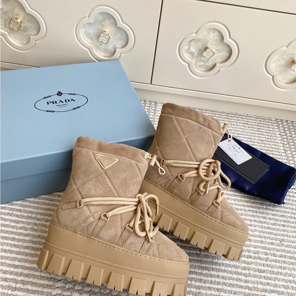 Prada Tan Winter & Rain Boots - Picture 2 of 9
